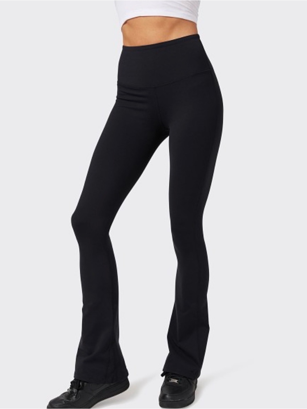 SPLITS59 Raquel Flare Mid Waist Legging Heather Black size Medium